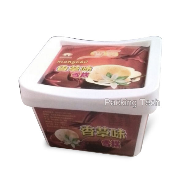 500ml 1L 2L Square Ice Cream Container - Packing Tech